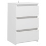 White engineered wood bedside table 40x35x62.5 cm by vidaXL, Nightstands - Ref: Foro24-806211, Price: 63,83 €, Discount: %