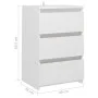 Mesita de noche madera de ingeniería blanco 40x35x62,5 cm de vidaXL, Mesitas de noche - Ref: Foro24-806211, Precio: 60,45 €, ...