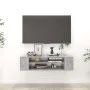 Hängender TV-Schrank aus betongrauem Sperrholz, 100 x 30 x 26,5 cm von vidaXL, TV-Möbel - Ref: Foro24-806233, Preis: 39,48 €,...