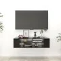 Black plywood hanging TV cabinet 100x30x26.5 cm by vidaXL, TV Furniture - Ref: Foro24-806230, Price: 44,82 €, Discount: %
