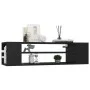Black plywood hanging TV cabinet 100x30x26.5 cm by vidaXL, TV Furniture - Ref: Foro24-806230, Price: 44,82 €, Discount: %