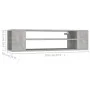 Hängender TV-Schrank aus betongrauem Sperrholz, 100 x 30 x 26,5 cm von vidaXL, TV-Möbel - Ref: Foro24-806233, Preis: 39,48 €,...