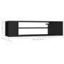 Black plywood hanging TV cabinet 100x30x26.5 cm by vidaXL, TV Furniture - Ref: Foro24-806230, Price: 44,82 €, Discount: %