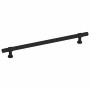 Tiradores para armarios 5 uds acero inoxidable negro 192 mm
