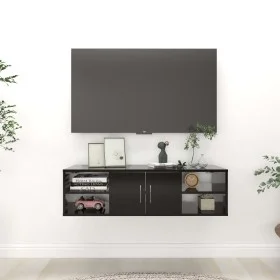 Estantería de pared madera contrachapada negro 102x30x29 cm de vidaXL, Estantes y estanterías - Ref: Foro24-806257, Precio: 6...