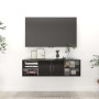 Black plywood wall shelf 102x30x29 cm by vidaXL, Shelves and shelves - Ref: Foro24-806257, Price: 64,41 €, Discount: %