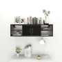 Black plywood wall shelf 102x30x29 cm by vidaXL, Shelves and shelves - Ref: Foro24-806257, Price: 64,41 €, Discount: %
