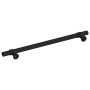 Tiradores para armarios 5 uds acero inoxidable negro 192 mm