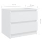 Weißer Nachttisch aus Sperrholz, 50 x 39 x 43,5 cm von vidaXL, Nachttische - Ref: Foro24-806193, Preis: 62,41 €, Rabatt: %