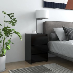 Bedside tables 2 units engineered wood black 40x35x62.5cm by vidaXL, Nightstands - Ref: Foro24-806214, Price: 92,52 €, Discou...