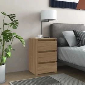 Mesita de noche madera contrachapada roble Sonoma 40x35x62,5cm de vidaXL, Mesitas de noche - Ref: Foro24-806217, Precio: 63,7...