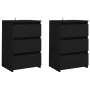 Mesitas de noche 2 uds madera de ingeniería negro 40x35x62,5cm de vidaXL, Mesitas de noche - Ref: Foro24-806214, Precio: 91,1...