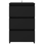 Mesitas de noche 2 uds madera de ingeniería negro 40x35x62,5cm de vidaXL, Mesitas de noche - Ref: Foro24-806214, Precio: 92,4...