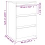 Nachttisch aus Sonoma-Eichensperrholz, 40 x 35 x 62,5 cm von vidaXL, Nachttische - Ref: Foro24-806217, Preis: 67,11 €, Rabatt: %