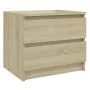 Mesita de noche madera contrachapada roble Sonoma 50x39x43,5 cm de vidaXL, Mesitas de noche - Ref: Foro24-806199, Precio: 52,...