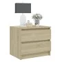 Mesita de noche madera contrachapada roble Sonoma 50x39x43,5 cm de vidaXL, Mesitas de noche - Ref: Foro24-806199, Precio: 52,...