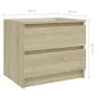 Mesita de noche madera contrachapada roble Sonoma 50x39x43,5 cm de vidaXL, Mesitas de noche - Ref: Foro24-806199, Precio: 52,...