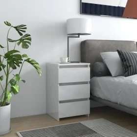 Nachttisch aus Sperrholz glänzend weiß 40x35x62,5cm von vidaXL, Nachttische - Ref: Foro24-806223, Preis: 74,21 €, Rabatt: %