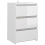 Mesita de noche madera contrachapada blanco brillo 40x35x62,5cm de vidaXL, Mesitas de noche - Ref: Foro24-806223, Precio: 77,...