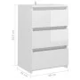 Nachttisch aus Sperrholz glänzend weiß 40x35x62,5cm von vidaXL, Nachttische - Ref: Foro24-806223, Preis: 74,17 €, Rabatt: %