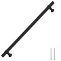 Tiradores para armarios 5 uds acero inoxidable negro 224 mm