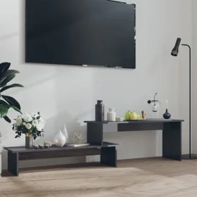 Mueble para TV madera contrachapada gris brillante 180x30x43 cm de vidaXL, Muebles TV - Ref: Foro24-806273, Precio: 38,57 €, ...