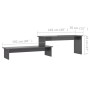 Hochglanzgrauer TV-Schrank aus Sperrholz, 180 x 30 x 43 cm von vidaXL, TV-Möbel - Ref: Foro24-806273, Preis: 39,00 €, Rabatt: %