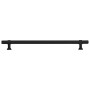 Tiradores para armarios 5 uds acero inoxidable negro 224 mm