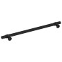 Tiradores para armarios 5 uds acero inoxidable negro 224 mm