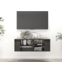 Hochglanzschwarzer TV-Wandschrank aus Sperrholz, 102 x 35 x 35 cm von vidaXL, TV-Möbel - Ref: Foro24-806245, Preis: 46,51 €, ...