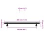 Tiradores para armarios 5 uds acero inoxidable negro 224 mm