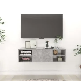 Wandregal aus betongrauem Sperrholz, 102 x 30 x 29 cm von vidaXL, Regale und Regale - Ref: Foro24-806260, Preis: 44,15 €, Rab...
