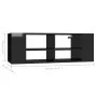 Hochglanzschwarzer TV-Wandschrank aus Sperrholz, 102 x 35 x 35 cm von vidaXL, TV-Möbel - Ref: Foro24-806245, Preis: 45,93 €, ...