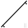 Tiradores para armarios 5 uds acero inoxidable negro 320 mm