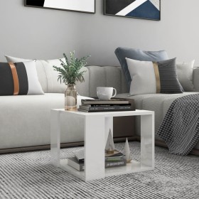Mesa de centro madera contrachapada blanco brillo 40x40x30 cm de vidaXL, Mesas de centro - Ref: Foro24-806316, Precio: 29,32 ...