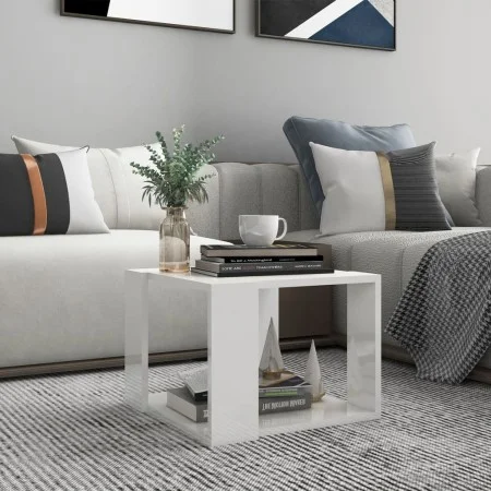Couchtisch aus glänzend weißem Sperrholz, 40 x 40 x 30 cm von vidaXL, Couchtisch - Ref: Foro24-806316, Preis: 28,91 €, Rabatt: %