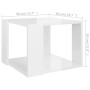 Glossy white plywood coffee table 40x40x30 cm by vidaXL, Coffee table - Ref: Foro24-806316, Price: 29,32 €, Discount: %