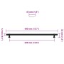 Tiradores para armarios 5 uds acero inoxidable negro 320 mm