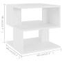 Weißer Beistelltisch aus Sperrholz, 40x40x40 cm von vidaXL, Seitentische - Ref: Foro24-806292, Preis: 33,42 €, Rabatt: %