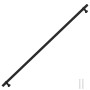 Tiradores para armarios 5 uds acero inoxidable negro 480 mm