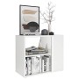 Armario auxiliar madera contrachapada blanco brillo 60x30x50 cm de vidaXL, Aparadores - Ref: Foro24-806307, Precio: 53,92 €