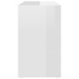 Armario auxiliar madera contrachapada blanco brillo 60x30x50 cm de vidaXL, Aparadores - Ref: Foro24-806307, Precio: 53,92 €