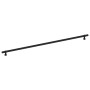 Tiradores para armarios 5 uds acero inoxidable negro 480 mm