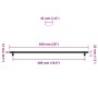 Tiradores para armarios 5 uds acero inoxidable negro 480 mm