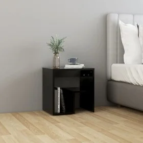 Mesita de noche madera contrachapada negro 40x30x40 cm de vidaXL, Mesitas de noche - Ref: Foro24-806330, Precio: 31,64 €, Des...