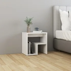 Glossy white plywood nightstand 40x30x40 cm by vidaXL, Nightstands - Ref: Foro24-806340, Price: 31,19 €, Discount: %