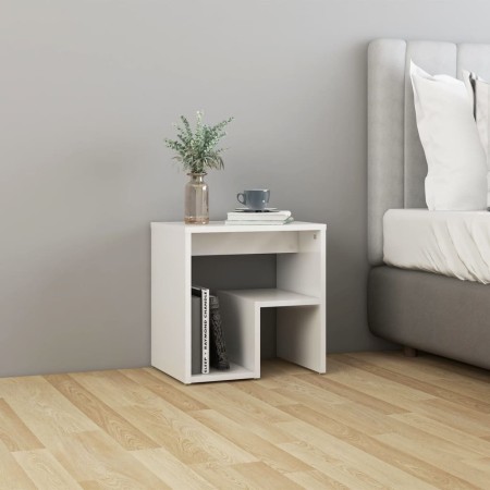 Glossy white plywood nightstand 40x30x40 cm by vidaXL, Nightstands - Ref: Foro24-806340, Price: 30,71 €, Discount: %