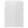 Glossy white plywood nightstand 40x30x40 cm by vidaXL, Nightstands - Ref: Foro24-806340, Price: 30,71 €, Discount: %