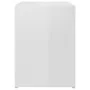Mesita de noche madera contrachapada blanco brillo 40x30x40 cm de vidaXL, Mesitas de noche - Ref: Foro24-806340, Precio: 31,1...