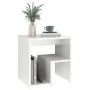 Mesita de noche madera contrachapada blanco brillo 40x30x40 cm de vidaXL, Mesitas de noche - Ref: Foro24-806340, Precio: 31,1...
